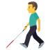 👨‍🦯 man with white cane display on JoyPixels